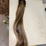 14"-16" Human Hair Ponytail - Light Brown/Blonde Hair