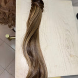 18"-20" Human Hair Ponytail - Light Brown/Blonde Hair