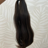 18"-20" Human Hair Ponytail - Dark Brown Hair